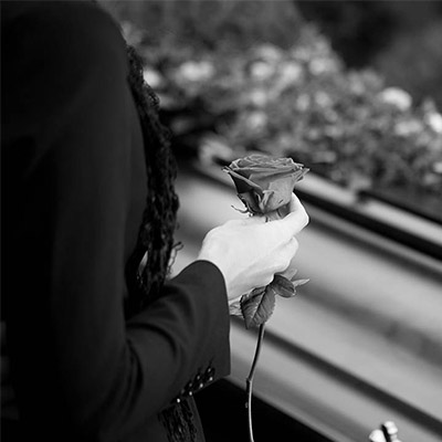 Wrongful Death picture A black and white image of a phone.